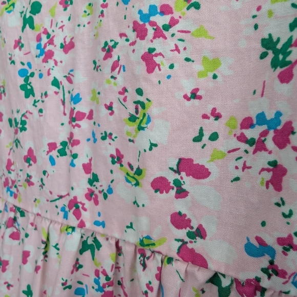 Crown & Ivy Women's Pink Floral Print 3/4 Sleeve Swing Dress Women's Small - Picture 6 of 9